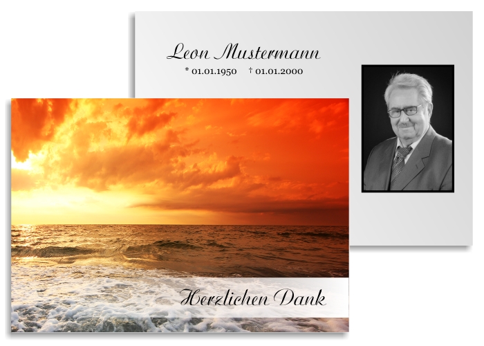  Danksagungskarten Trauer