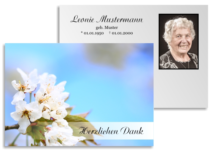  Danksagungskarten Trauer