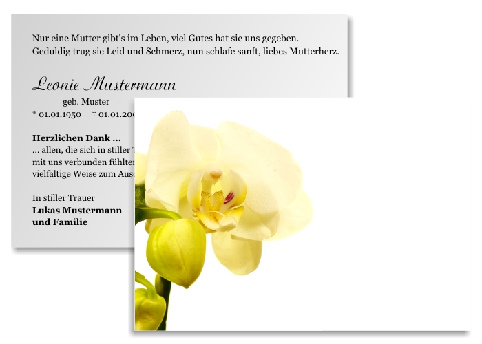 Danksagungskarten Trauer Danksagungskarten Trauer