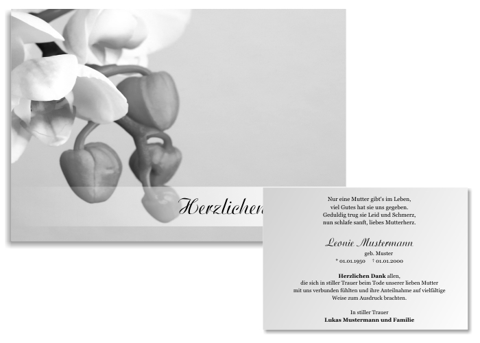Danksagungskarten Trauer Danksagungskarten Trauer