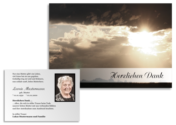Danksagungskarten Trauer Danksagungskarten Trauer