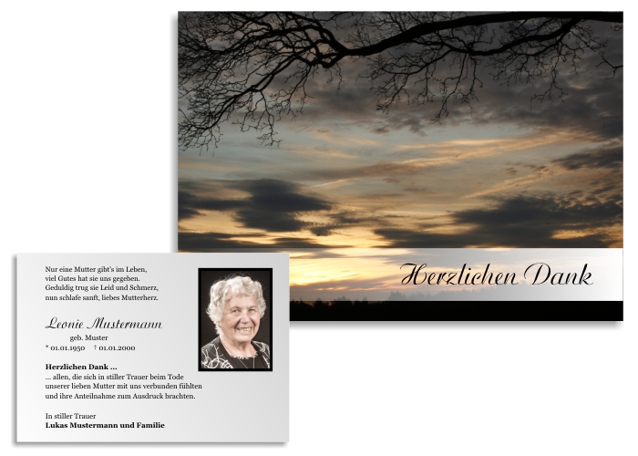 Danksagungskarten Trauer Danksagungskarten Trauer