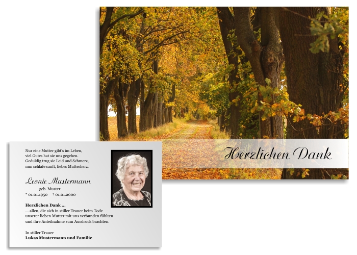 Danksagungskarten Trauer Danksagungskarten Trauer