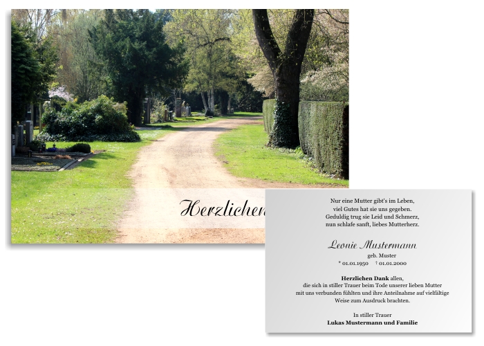 Danksagungskarten Trauer Danksagungskarten Trauer