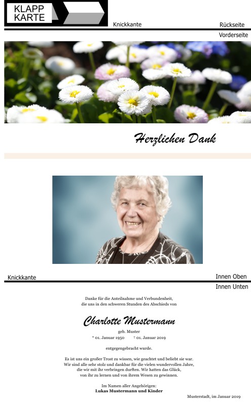 Danksagungskarten Trauer Danksagungskarten Trauer