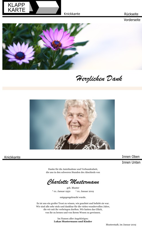 Danksagungskarten Trauer Danksagungskarten Trauer