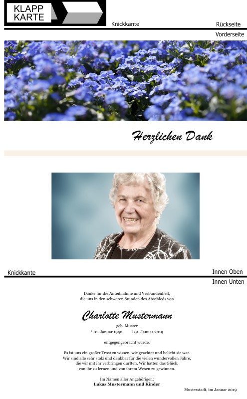 Danksagungskarten Trauer Danksagungskarten Trauer