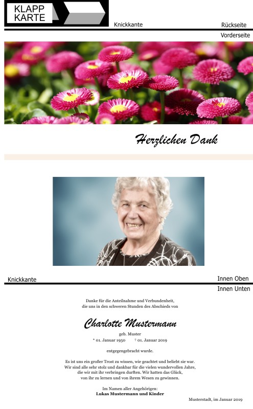 Danksagungskarten Trauer Danksagungskarten Trauer