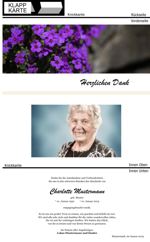 Danksagungskarten Trauer Danksagungskarten Trauer