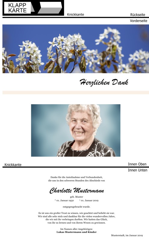 Danksagungskarten Trauer Danksagungskarten Trauer