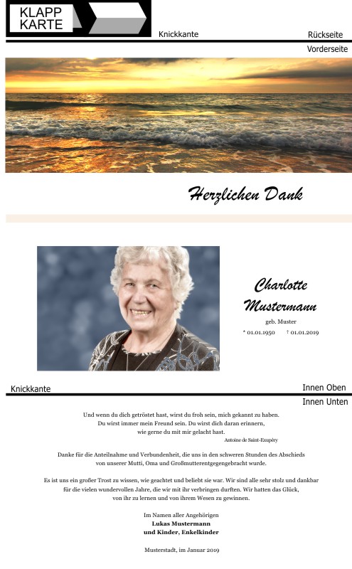 Danksagungskarten Trauer Danksagungskarten Trauer