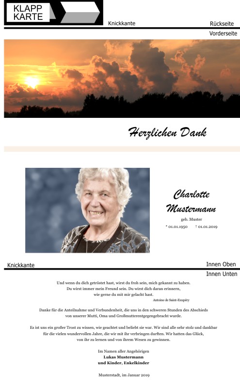 Danksagungskarten Trauer Danksagungskarten Trauer