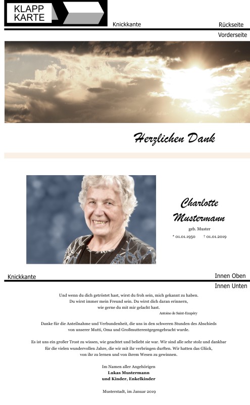 Danksagungskarten Trauer Danksagungskarten Trauer