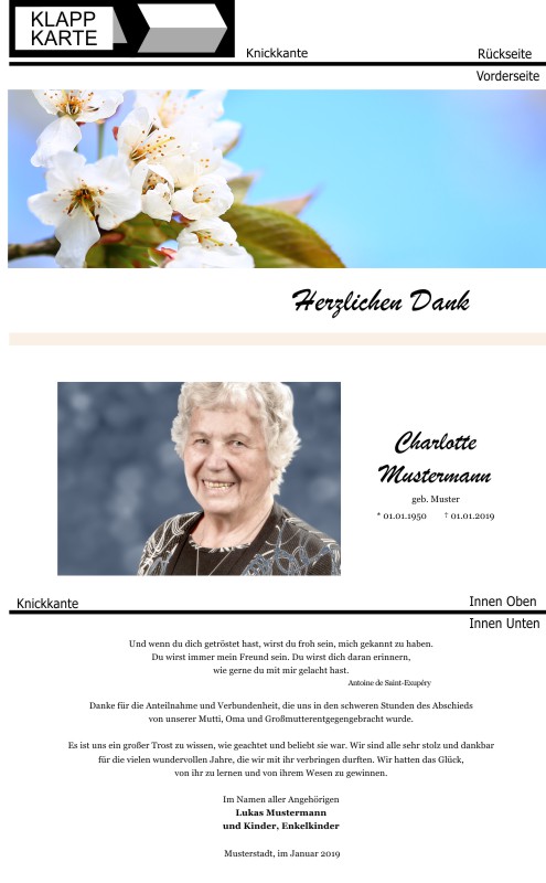 Danksagungskarten Trauer Danksagungskarten Trauer