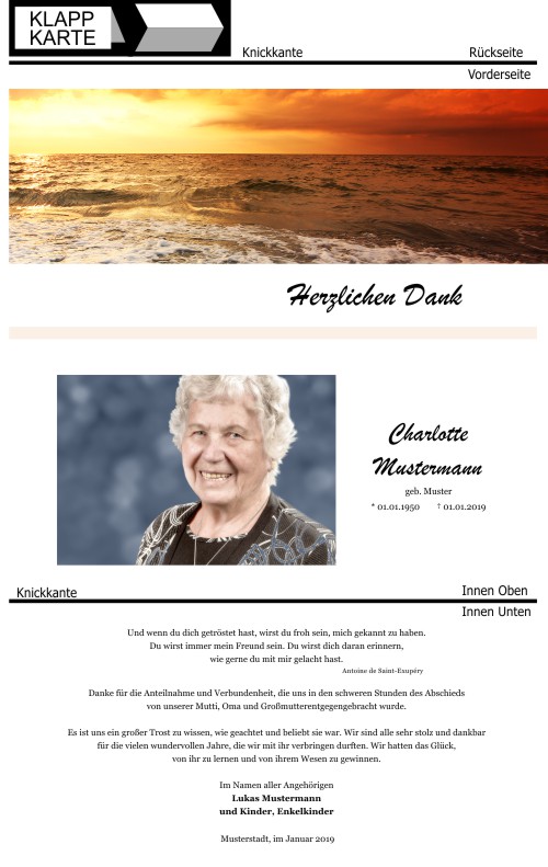 Danksagungskarten Trauer Danksagungskarten Trauer