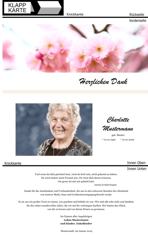Danksagungskarten Trauer Danksagungskarten Trauer