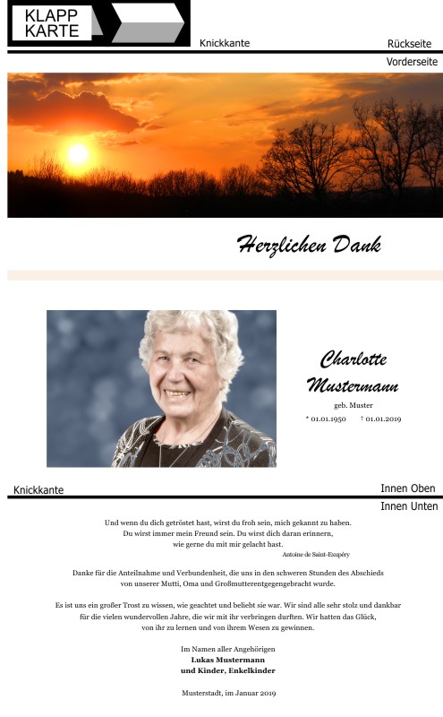 Danksagungskarten Trauer Danksagungskarten Trauer