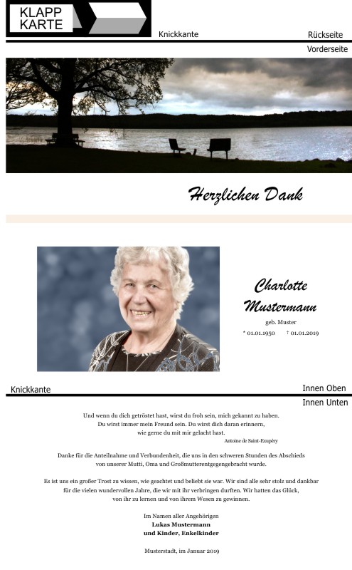 Danksagungskarten Trauer Danksagungskarten Trauer