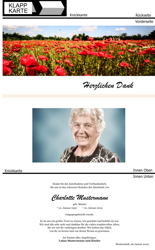 Danksagungskarten Trauer Danksagungskarten Trauer