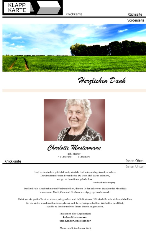 Danksagungskarten Trauer Danksagungskarten Trauer
