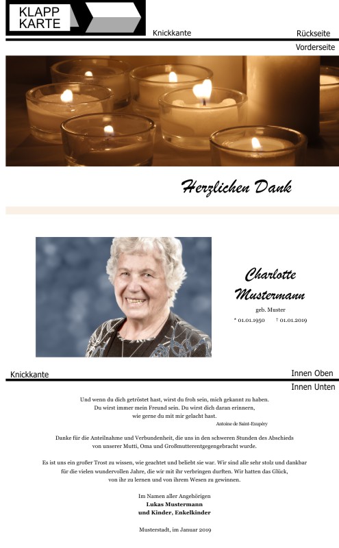 Danksagungskarten Trauer Danksagungskarten Trauer