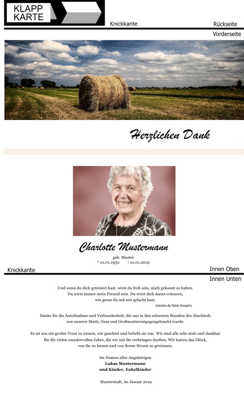 Danksagungskarten Trauer Danksagungskarten Trauer