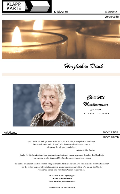 Danksagungskarten Trauer Danksagungskarten Trauer