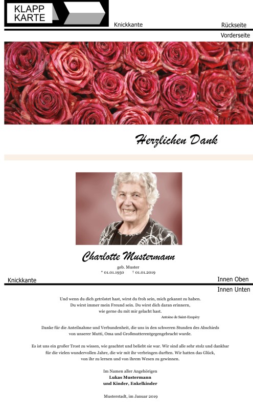 Danksagungskarten Trauer Danksagungskarten Trauer
