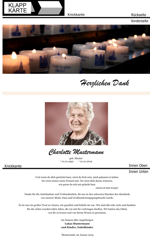 Danksagungskarten Trauer Danksagungskarten Trauer