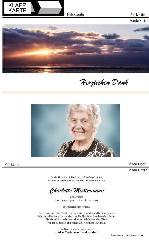 Danksagungskarten Trauer Danksagungskarten Trauer