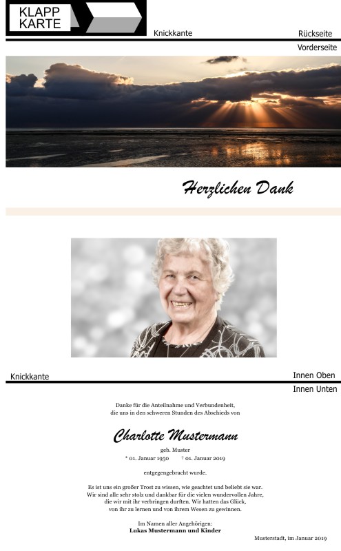 Danksagungskarten Trauer Danksagungskarten Trauer