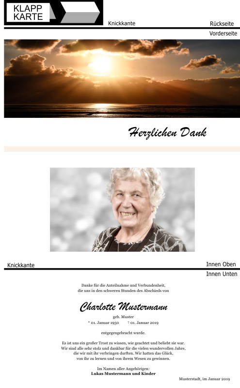 Danksagungskarten Trauer Danksagungskarten Trauer