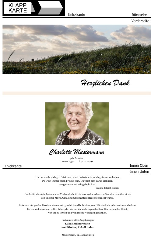 Danksagungskarten Trauer Danksagungskarten Trauer
