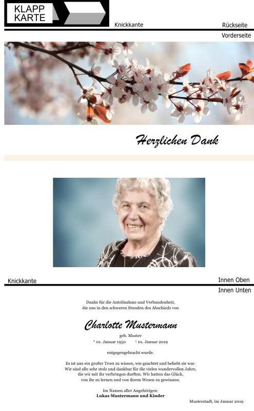 Danksagungskarten Trauer Danksagungskarten Trauer