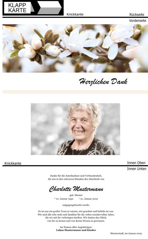 Danksagungskarten Trauer Danksagungskarten Trauer