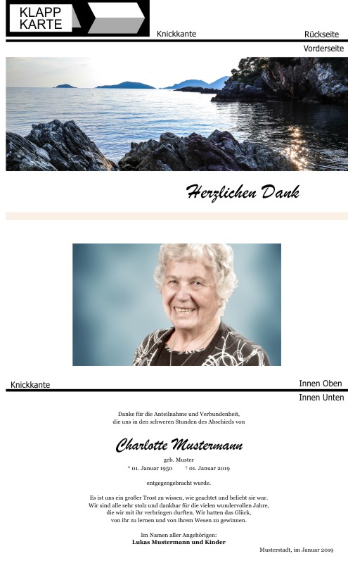 Danksagungskarten Trauer Danksagungskarten Trauer