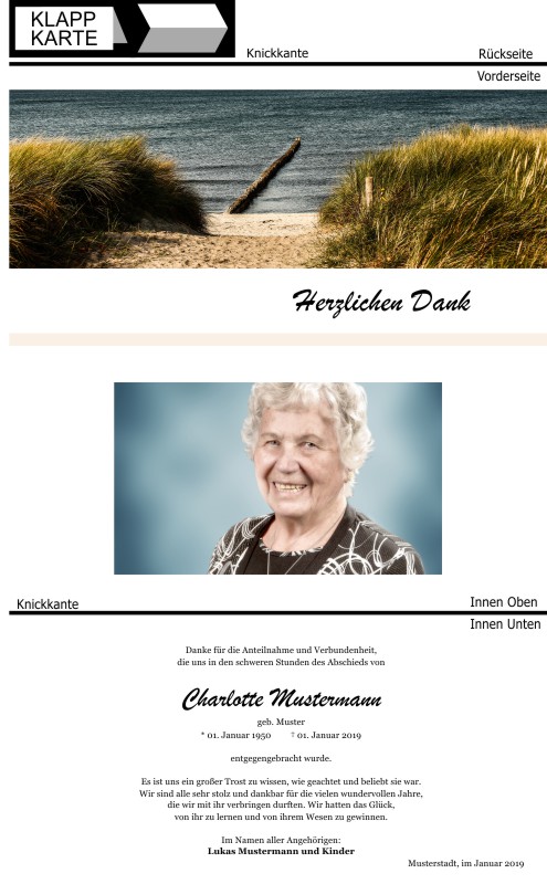 Danksagungskarten Trauer Danksagungskarten Trauer