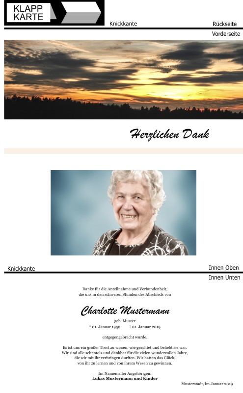 Danksagungskarten Trauer Danksagungskarten Trauer