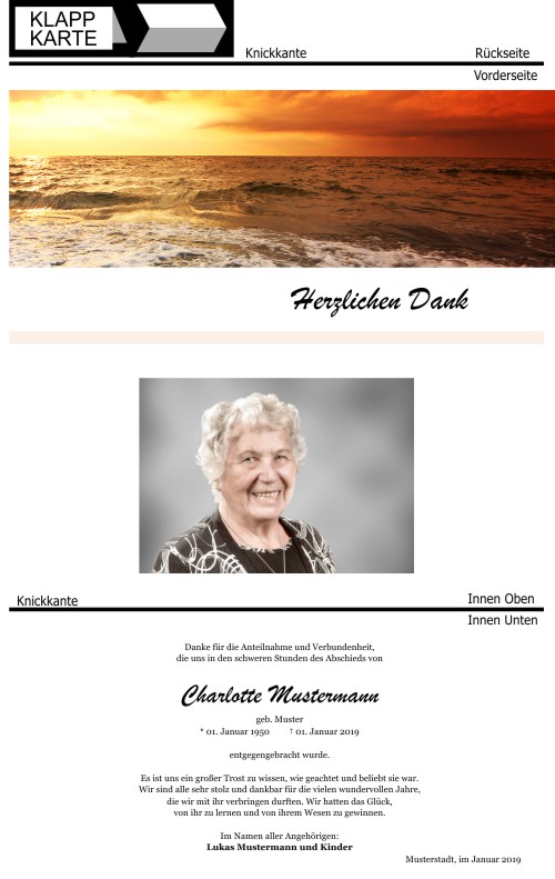 Danksagungskarten Trauer Danksagungskarten Trauer