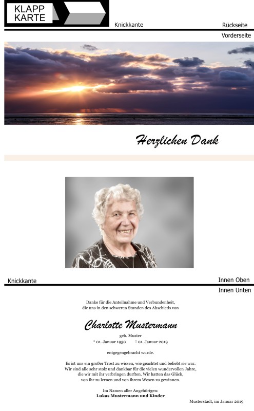 Danksagungskarten Trauer Danksagungskarten Trauer