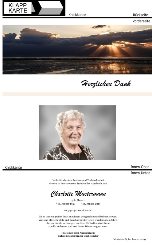 Danksagungskarten Trauer Danksagungskarten Trauer