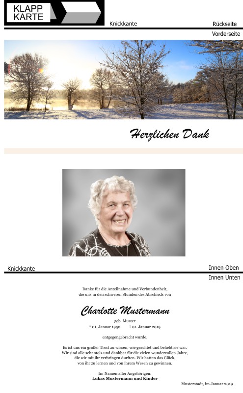 Danksagungskarten Trauer Danksagungskarten Trauer