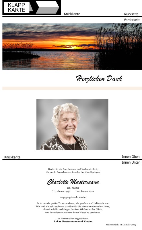 Danksagungskarten Trauer Danksagungskarten Trauer