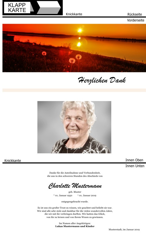 Danksagungskarten Trauer Danksagungskarten Trauer