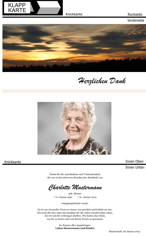 Danksagungskarten Trauer Danksagungskarten Trauer