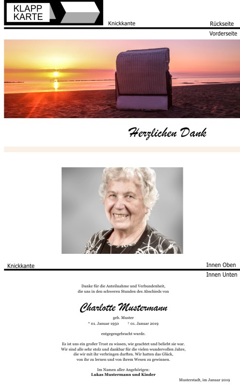 Danksagungskarten Trauer Danksagungskarten Trauer