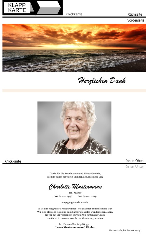 Danksagungskarten Trauer Danksagungskarten Trauer