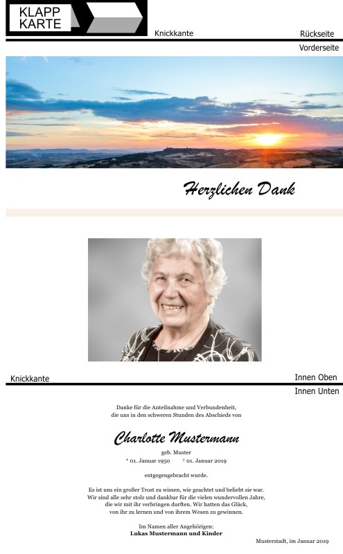 Danksagungskarten Trauer Danksagungskarten Trauer