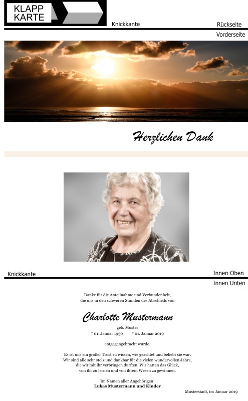 Danksagungskarten Trauer Danksagungskarten Trauer