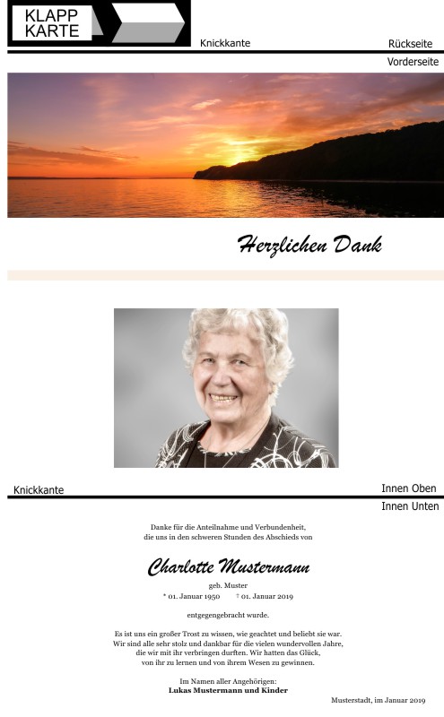 Danksagungskarten Trauer Danksagungskarten Trauer